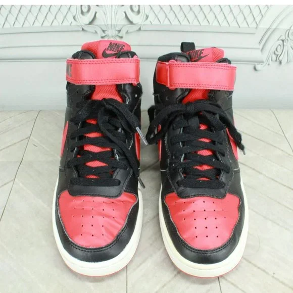 Nike Court Borough Mid 2 Multicolor Leather Basketball Sneakers Shoes Sz 6 Youth - Picture 5 of 9